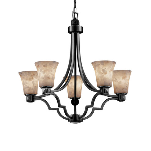 Alabaster Rocks LED 28 inch Brushed Nickel Chandelier Ceiling Light, Argyle