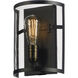 Palladium 1 Light 8 inch Black/Natural Aged Brass ADA Wall Sconce Wall Light in Medium Base Incandescent