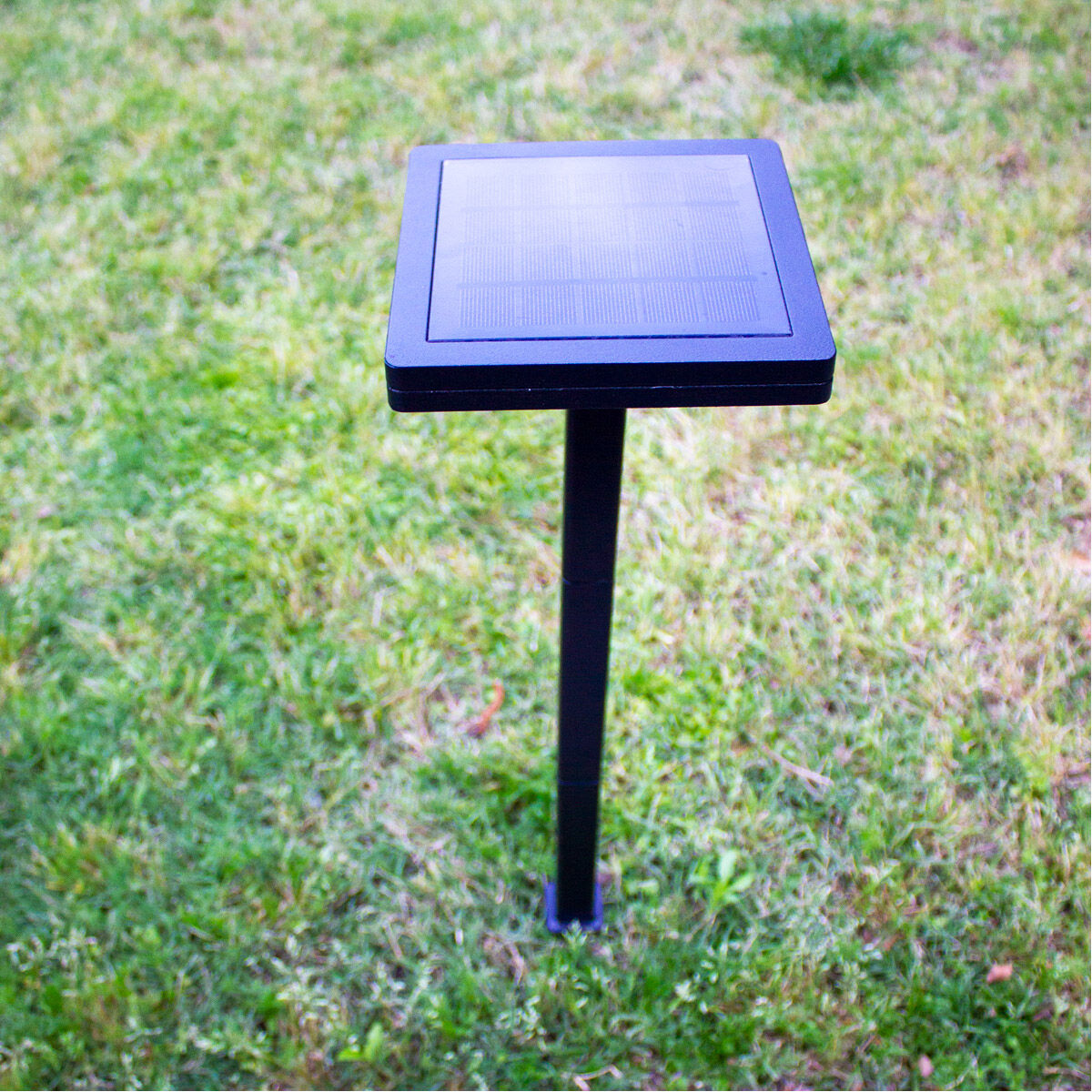 Contemporary Square Black Path Light, Solar