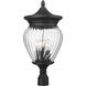 Davina 4 Light 25.25 inch Black Outdoor Post Mounted Fixture in G9