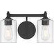 Ryehouse 2 Light 14 inch Matte Black Bathroom Vanity Light Wall Light