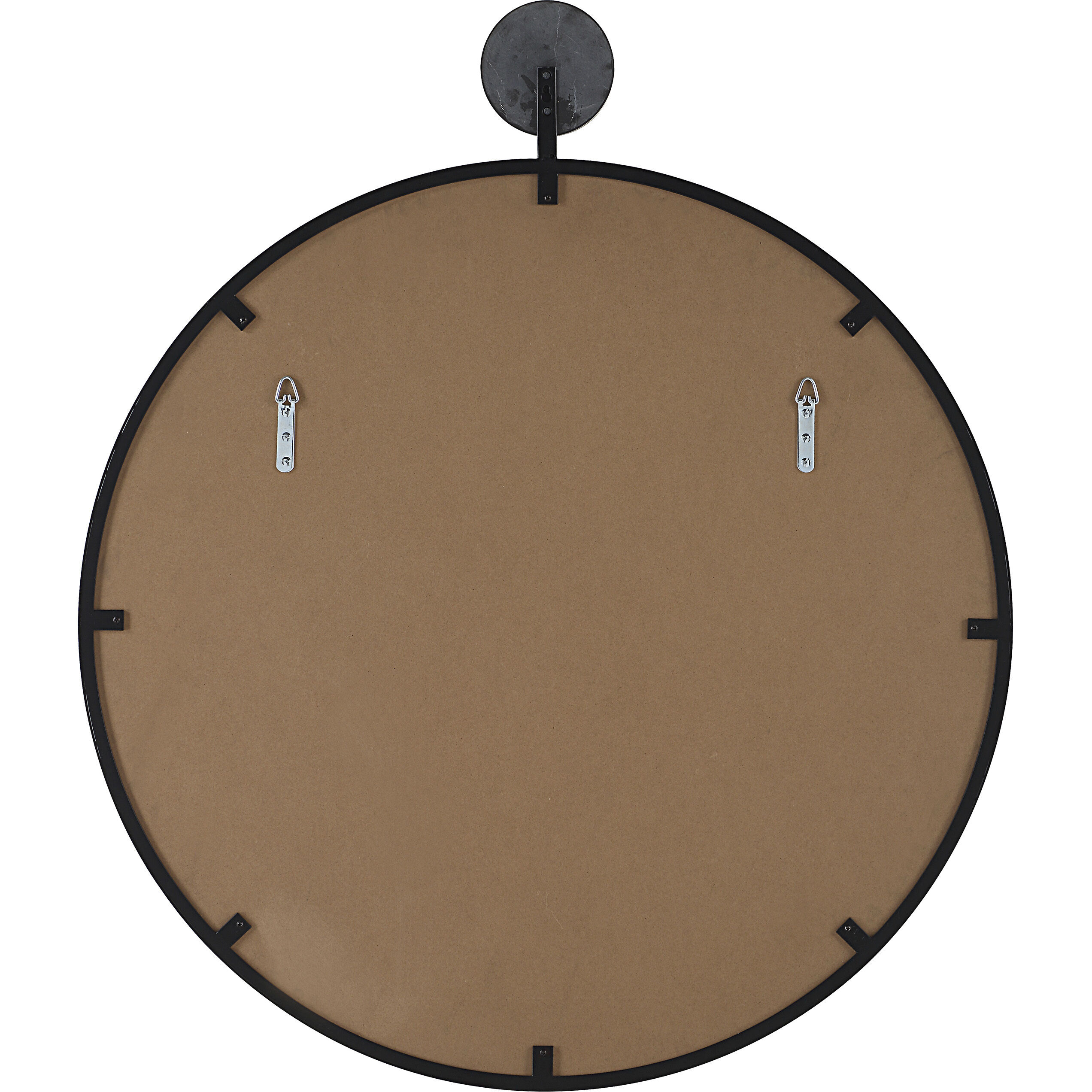 Adamas 42 X 36 inch Matte Black Wall Mirror