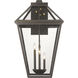 Talbot 4 Light 33 inch Oil Rubbed Bronze Outdoor Wall Light