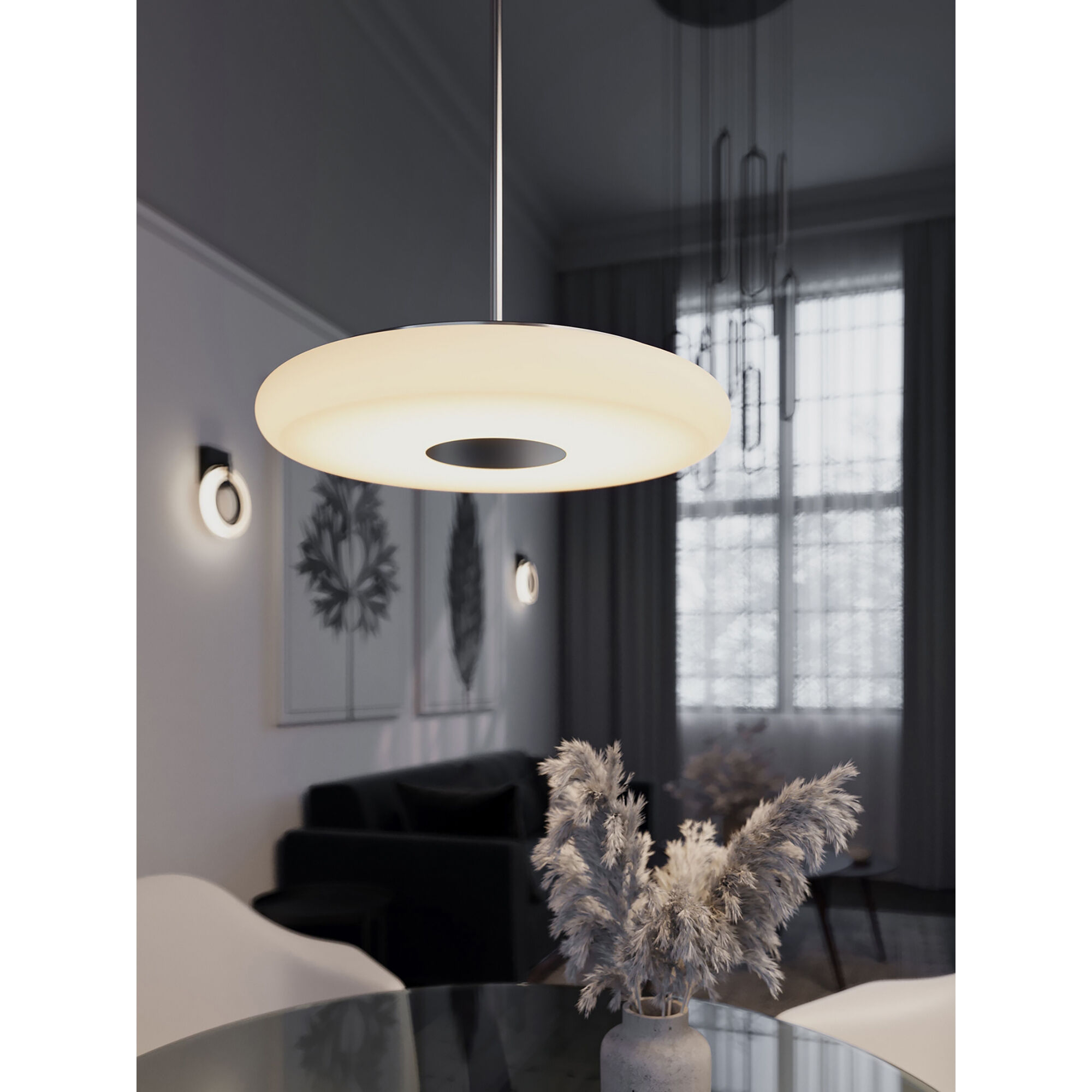 June LED 5.91 inch Satin Nickel Pendant Ceiling Light