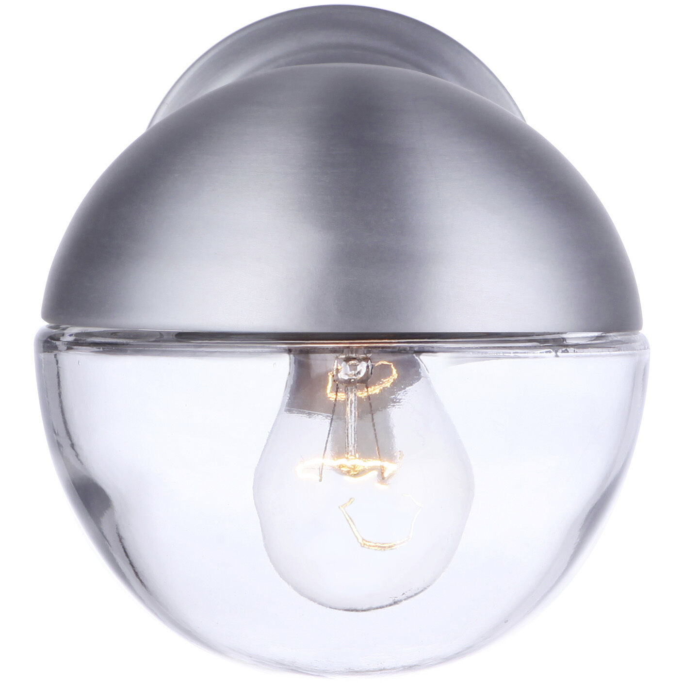 Evie Outdoor Wall Mount in Satin Aluminum, Small