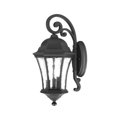 Waverly 3 Light 20 inch Matte Black Exterior Wall Mount