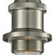 Edison Bare Bulb 1 Light 2 inch Brushed Satin Nickel Semi-Flush Mount Ceiling Light