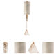 Madison 42 inch 60.00 watt Putty with Gold Leaf And Crystal Table Lamp Portable Light, Flambeau