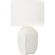 Hable Sybert 27.5 inch 9 watt Matte White Ceramic Table Lamp Portable Light