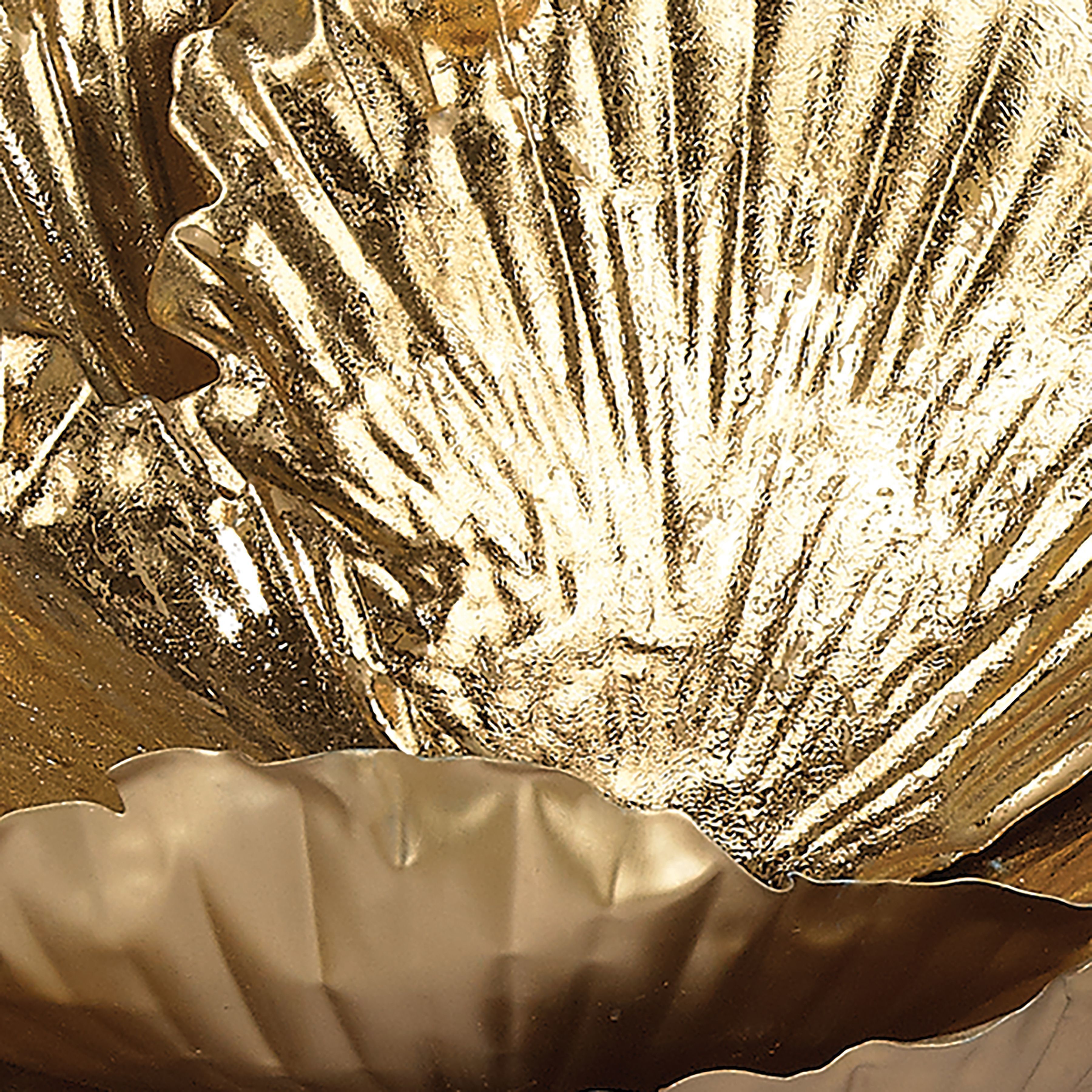 Organic Gold Dimensional Wall Art, Set of 3