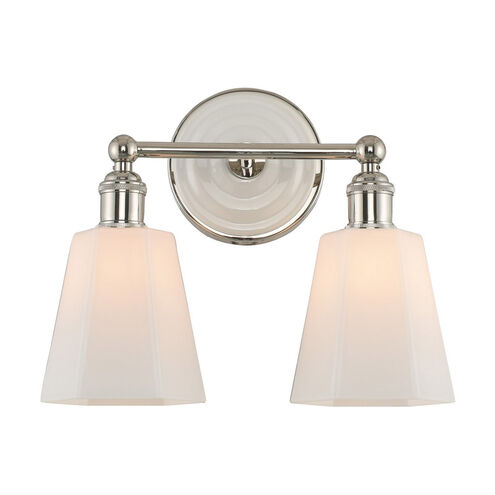 Greenwich 2 Light 13 inch Polished Nickel Vanity Light Wall Light