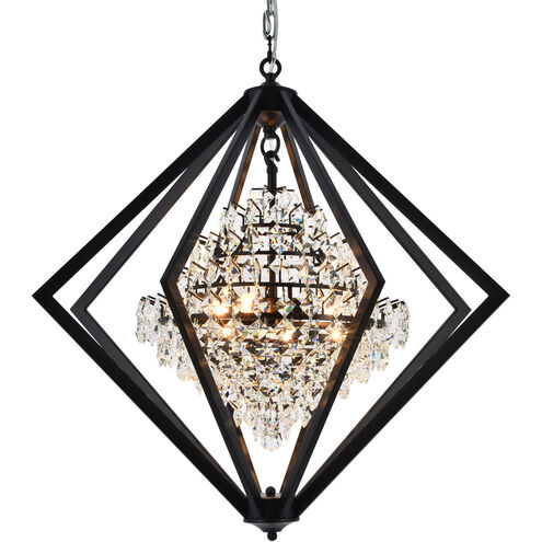 Canada 4 Light 28 inch Black Chandelier Ceiling Light