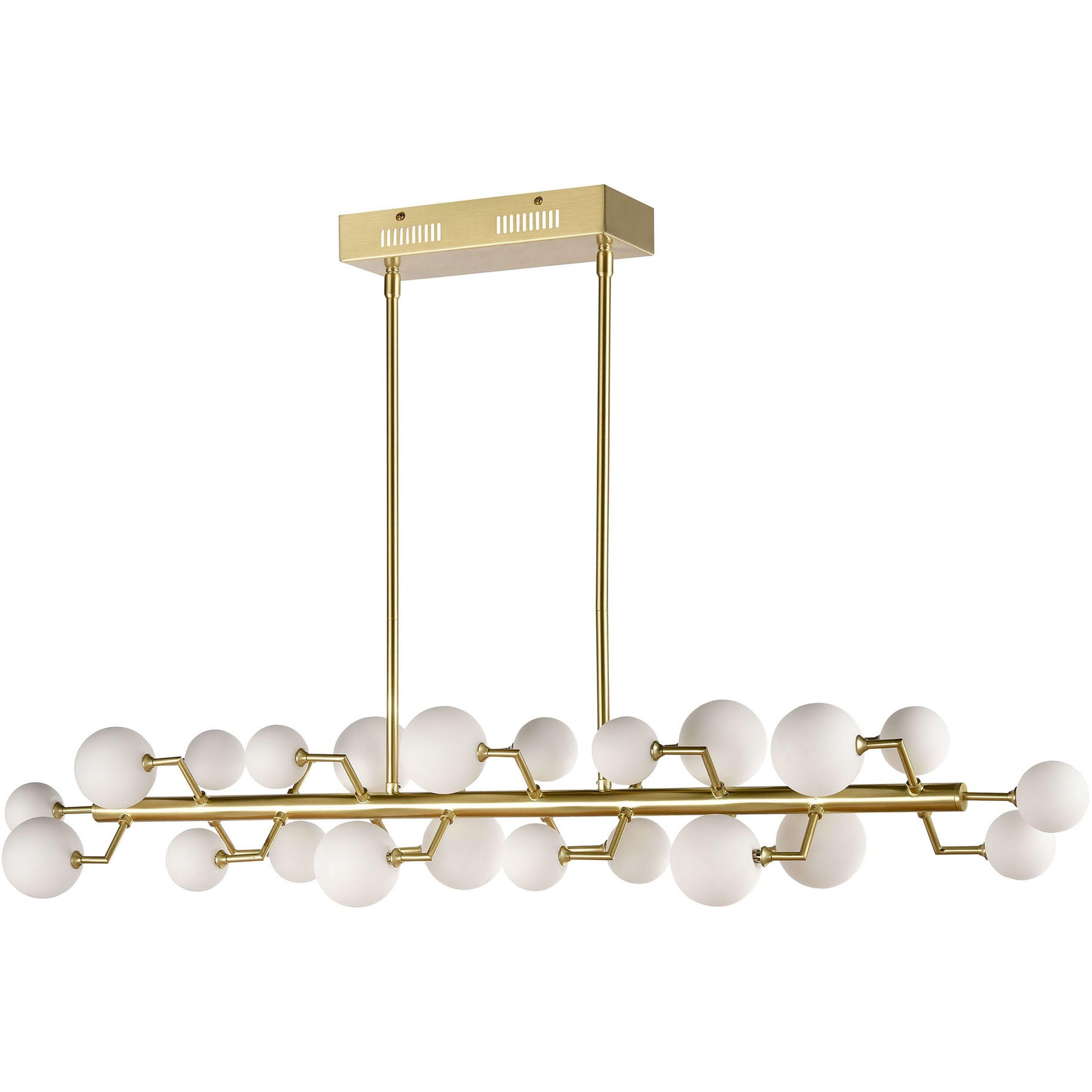 Keir 22 Light 43.31 inch Brass Linear Chandelier Ceiling Light