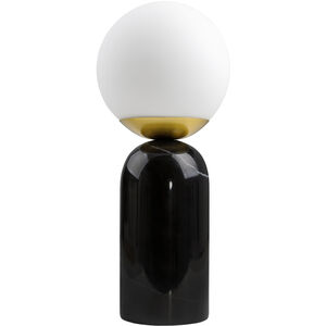 Verve 13.75 inch 25 watt Black Globe Table Lamp Portable Light