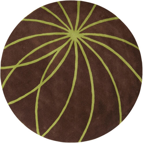 Forum 117 X 117 inch Olive, Dark Brown Rug