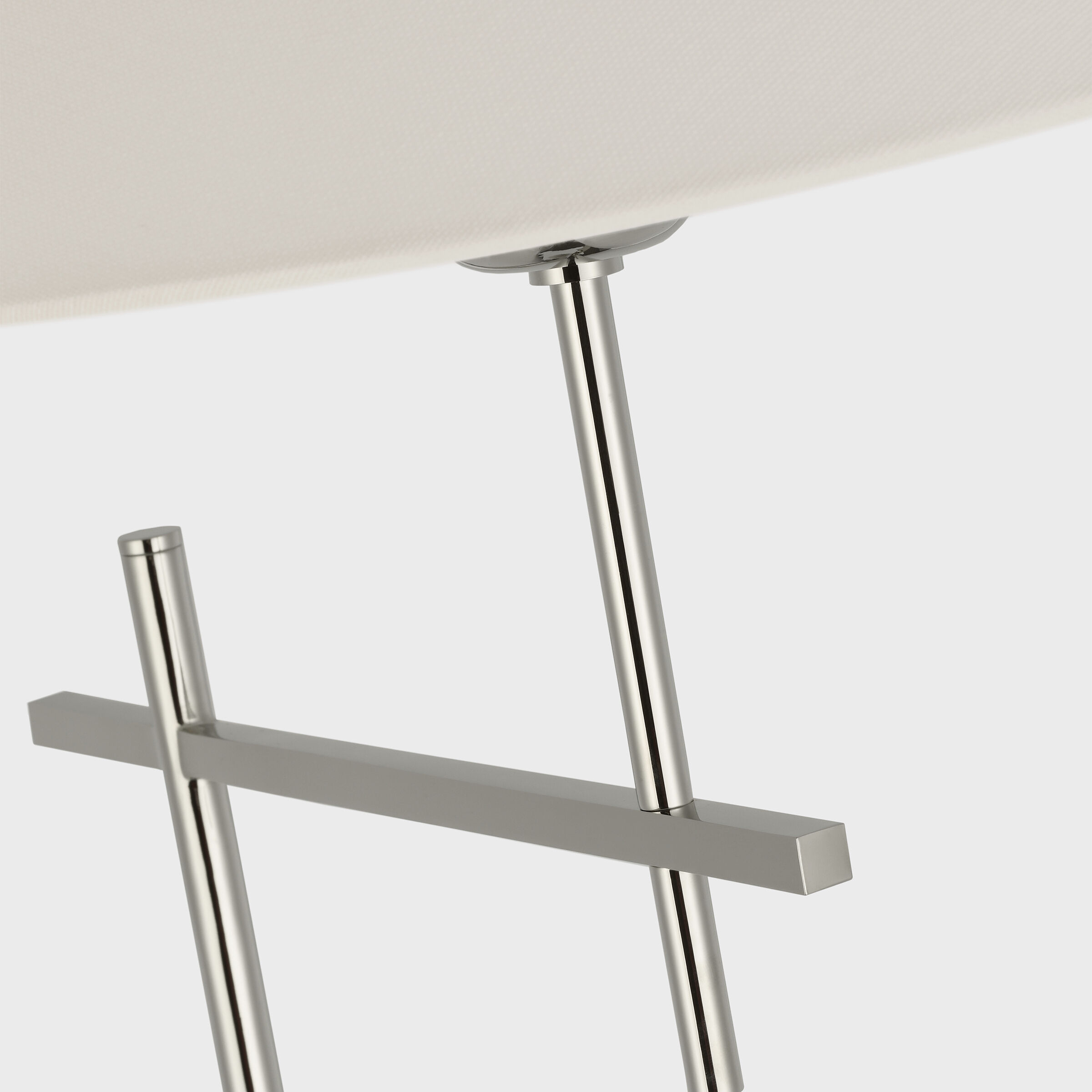 J. Randall Powers Hackney 52.5 inch 2.00 watt Polished Nickel Cordless Bridge Arm Floor Lamp Portable Light