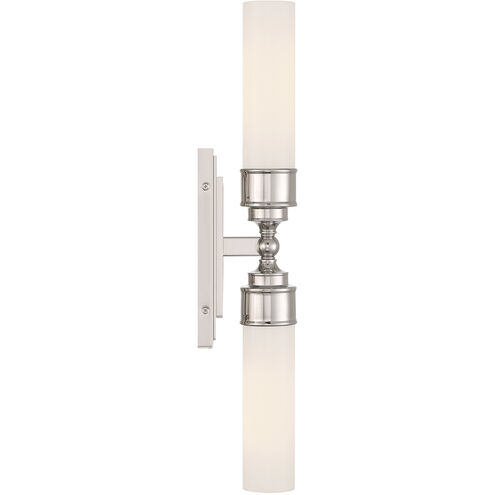 Wilcox 2 Light 5 inch Polished Nickel Bath Wall Sconce Wall Light