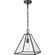 Tangent 1 Light 12 inch Matte Black Pendant Ceiling Light