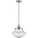 Franklin Restoration Oxford 1 Light 12 inch Brushed Satin Nickel Mini Pendant Ceiling Light in Incandescent, Seedy, Franklin Restoration