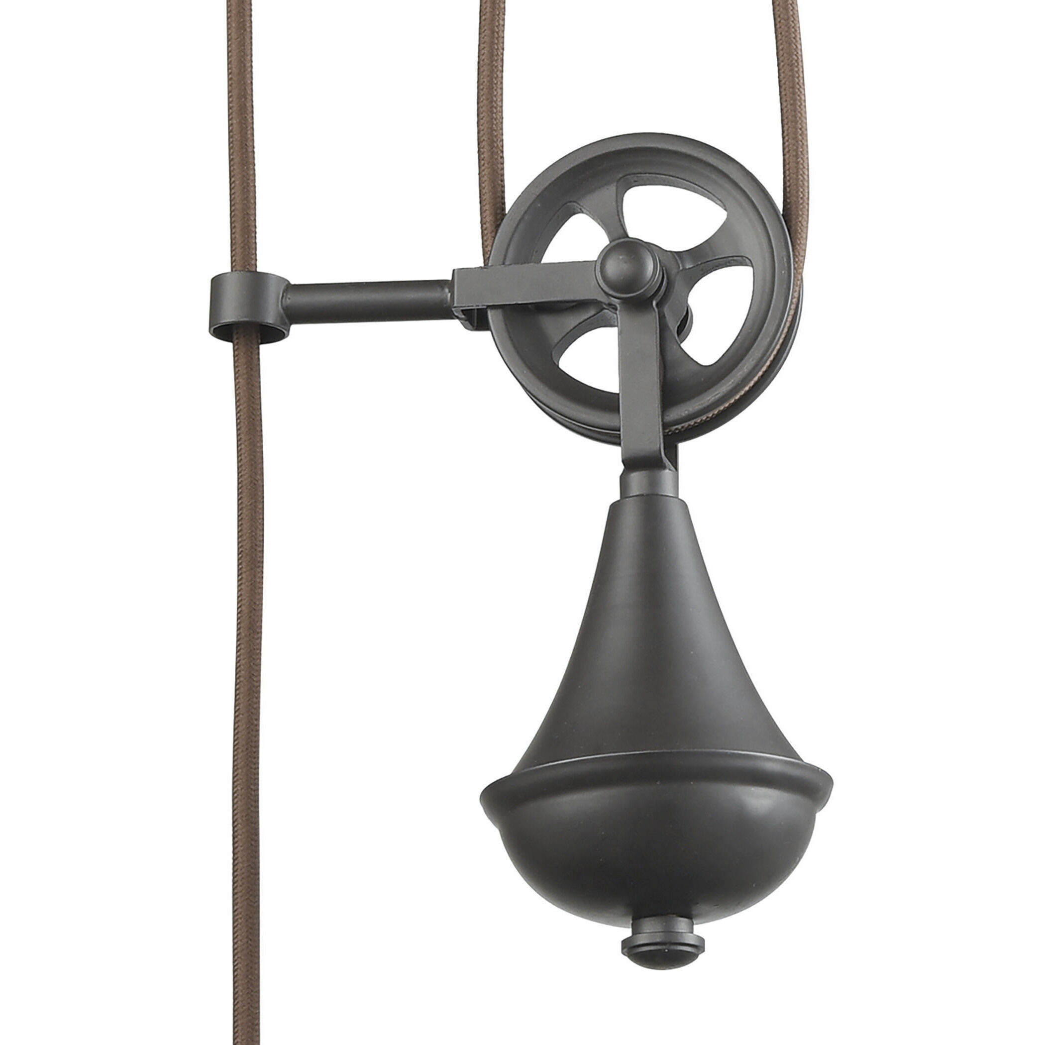 Spindle Wheel 1 Light 10 inch Oil Rubbed Bronze Mini Pendant Ceiling Light