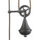 Spindle Wheel 1 Light 10 inch Oil Rubbed Bronze Mini Pendant Ceiling Light