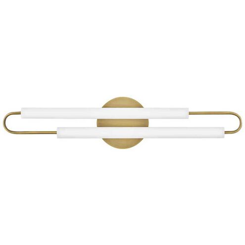 Eos LED 25 inch Lacquered Brass Bath Light Wall Light