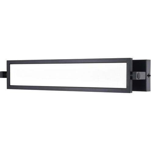 Fremont LED 27 inch Matte Black Bathroom Vanity Wall Light, Rotating Light