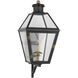Chapman & Myers Stratford2 1 Light 23 inch Matte Black Outdoor Bracketed Gas Wall Lantern, Small
