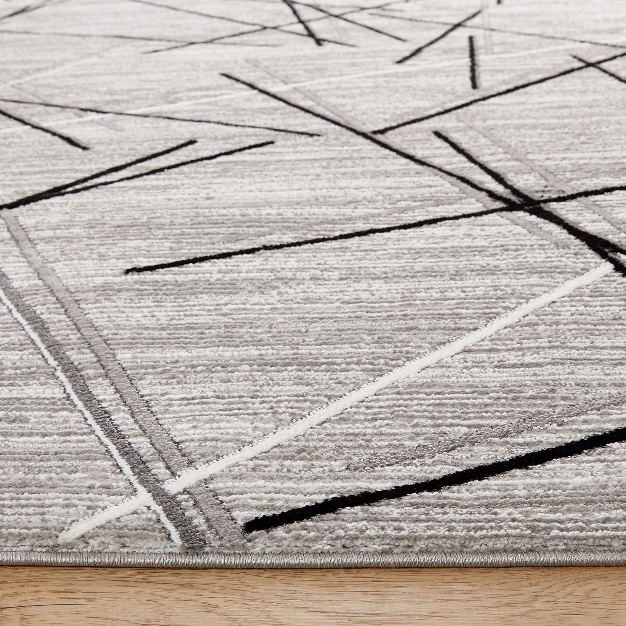 Sesia 36 X 24 inch Light Grey Rug in 2 x 3