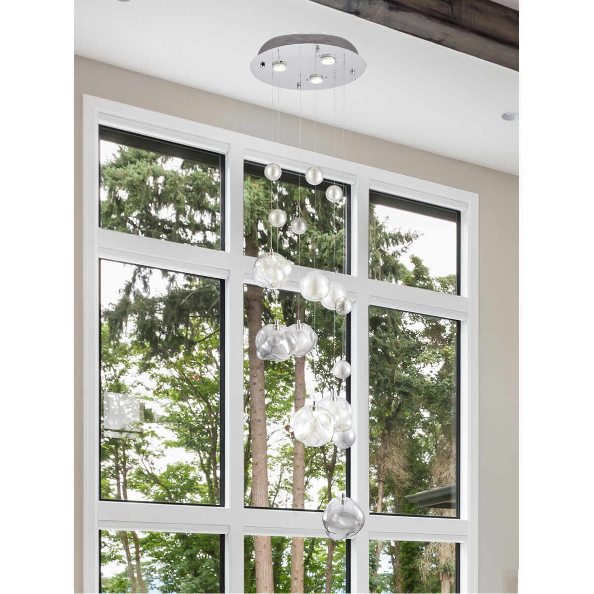 Sylas 4 Light 16 inch Polished Chrome Hanging Fixture Ceiling Light