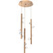 Stella LED 19.1 inch Novel Brass Chandelier Ceiling Light, Round Multi-Port