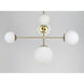 Vesper 5 Light 15 inch Satin Brass and Black Suspension Pendant Ceiling Light