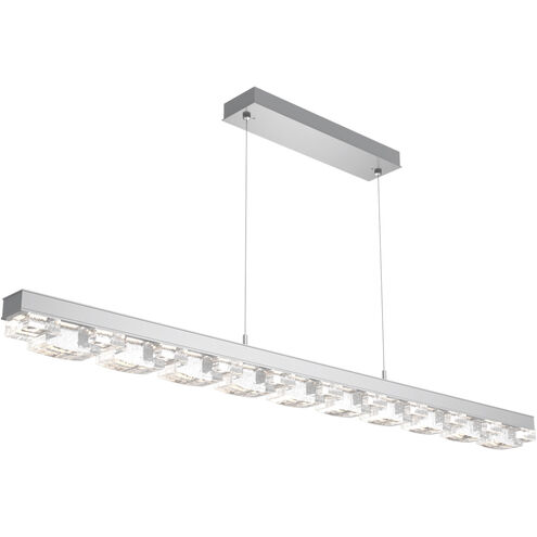 Tessera LED Classic Silver Linear Pendant Ceiling Light in Tetro Cast
