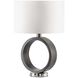 Tracey 24 inch 100.00 watt Brushed Nickel and Charcoal Gray Table Lamp Portable Light