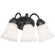 Brighton 3 Light 11 inch English Bronze Bath Light Wall Light