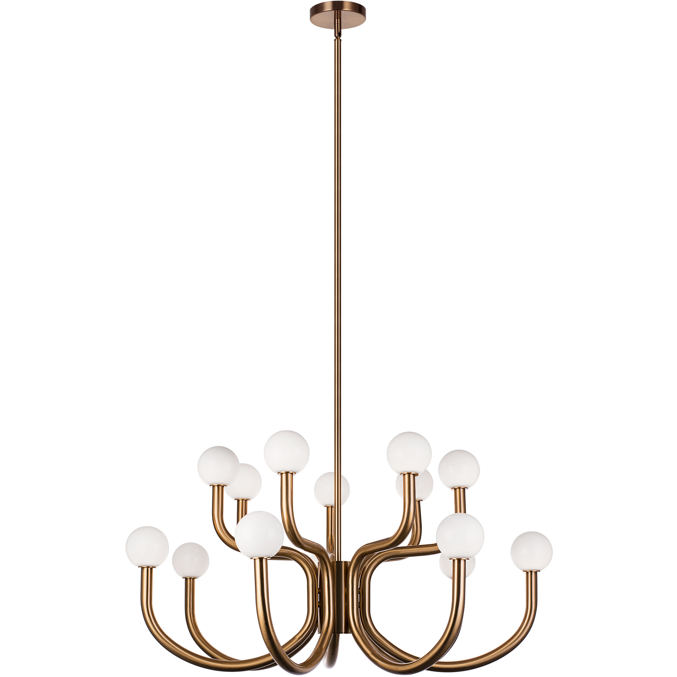 Joelle 14 Light 37 inch Aged Gold Brass Pendant Ceiling Light
