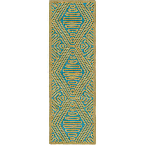 Tulemola 36 X 24 inch Olive, Teal Rug