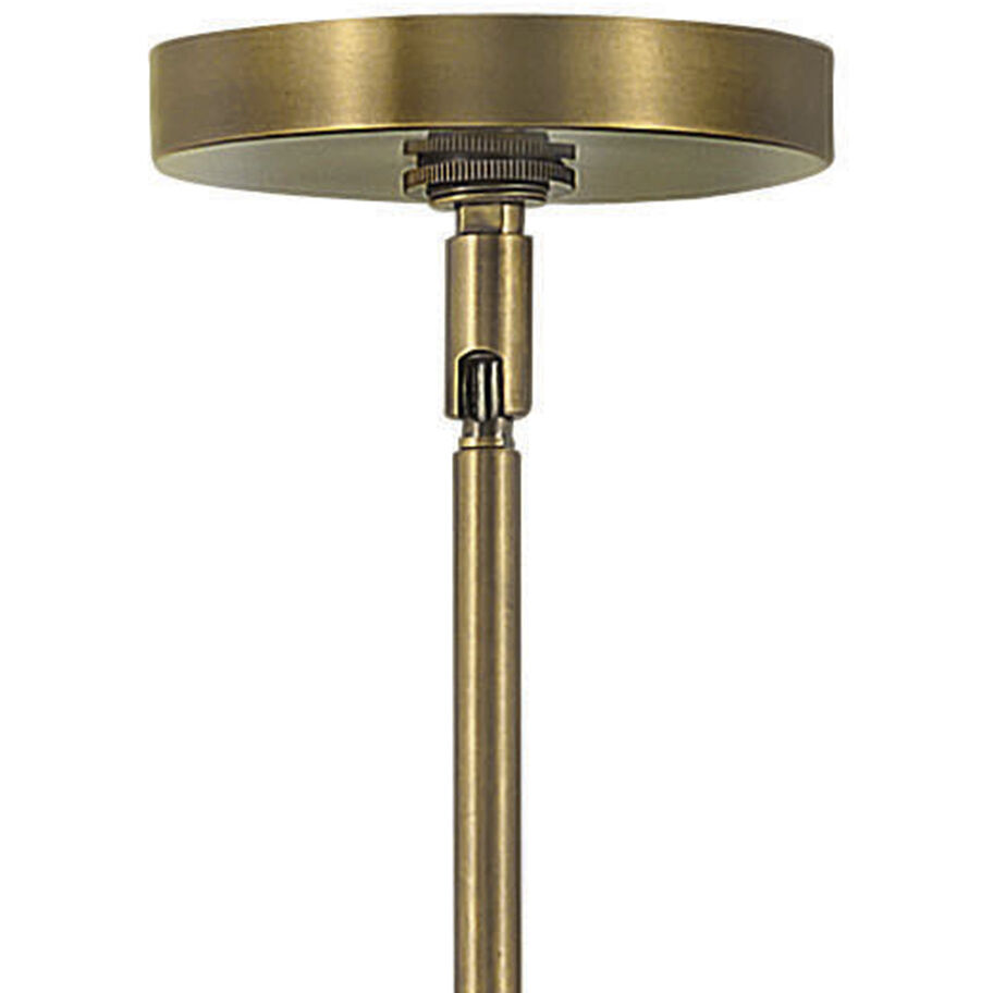 Crew 1 Light 12 inch Heritage Brass with Black Indoor Pendant Ceiling Light
