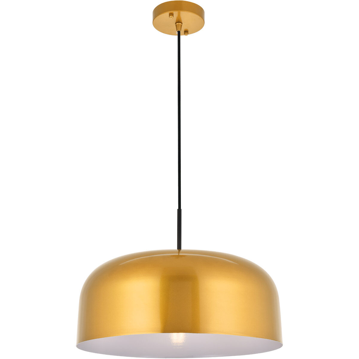 Etude 1 Light 16.5 inch Satin Gold Pendant Ceiling Light