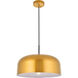 Etude 1 Light 16.5 inch Satin Gold Pendant Ceiling Light
