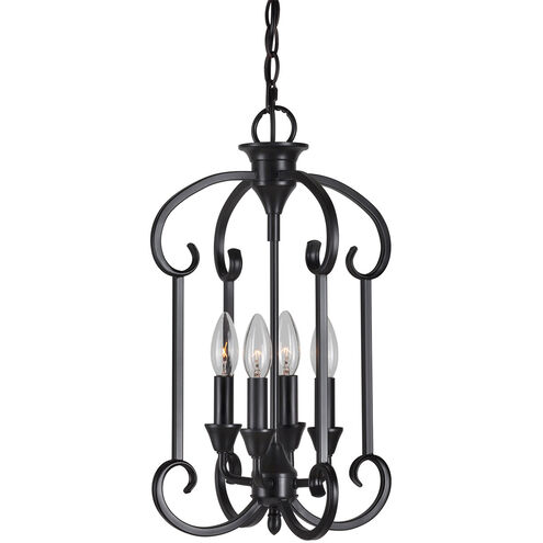Ione 4 Light 12 inch Black Pendant Ceiling Light