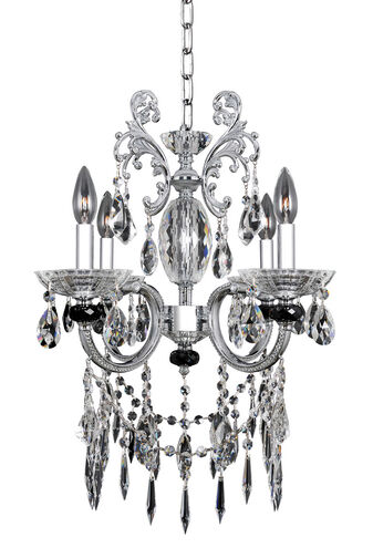 Steffani 4 Light 16 inch Chrome Chandelier Ceiling Light in Firenze Clear