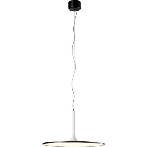 Piano 24 inch Brushed Black / Matte White Pendant Ceiling Light
