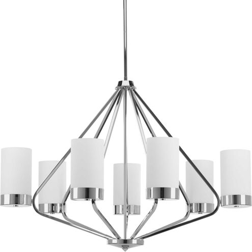 Elevate 7 Light 32.63 inch Polished Chrome Chandelier Ceiling Light, Design Series