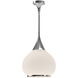 Alora Mood Hazel 1 Light 14.13 inch Chrome Pendant Ceiling Light in Opal Glass