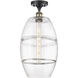 Ballston Vaz 1 Light 10 inch Black Antique Brass Semi-Flush Mount Ceiling Light