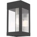 Barrett 1 Light 10 inch Scandinavian Gray Outdoor Wall Lantern