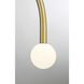 Contemporary LED 4 inch Natural Brass Chandelier Ceiling Light