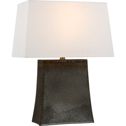 Chapman & Myers Lucera 26 inch 15 watt Stained Black Metallic Table Lamp Portable Light in Stained Black Metallic Porcelain, Medium