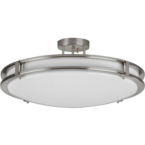 Carlisle LED 12 inch Satin Nickel Semi-Flush Mount Ceiling Light